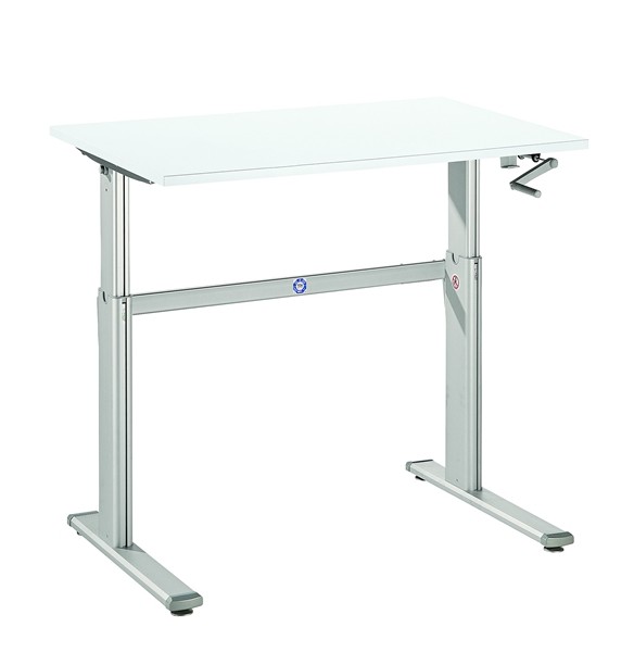 Hammerbacher Schreibtisch Xk12 Grau Aktiv 120 X 80 Kurbel Hohenverstellbar 72 119 Cm